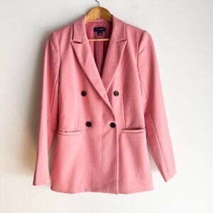 Halogen Pink Double Breasted Blazer S